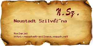 Neustadt Szilvána névjegykártya